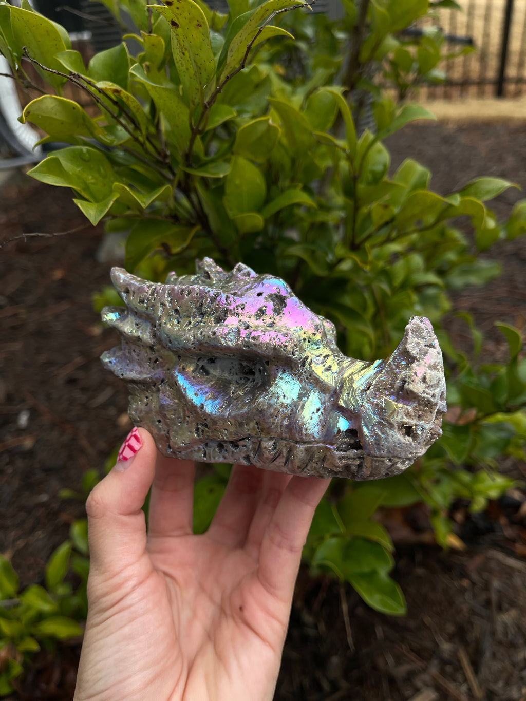 Sphalerite Dragon Head Carving