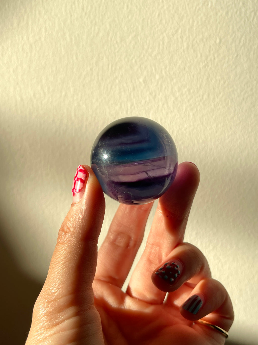 Rainbow Fluorite Sphere
