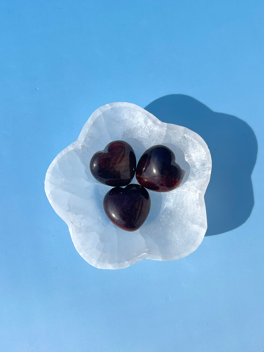 Red Tiger Eye Hearts