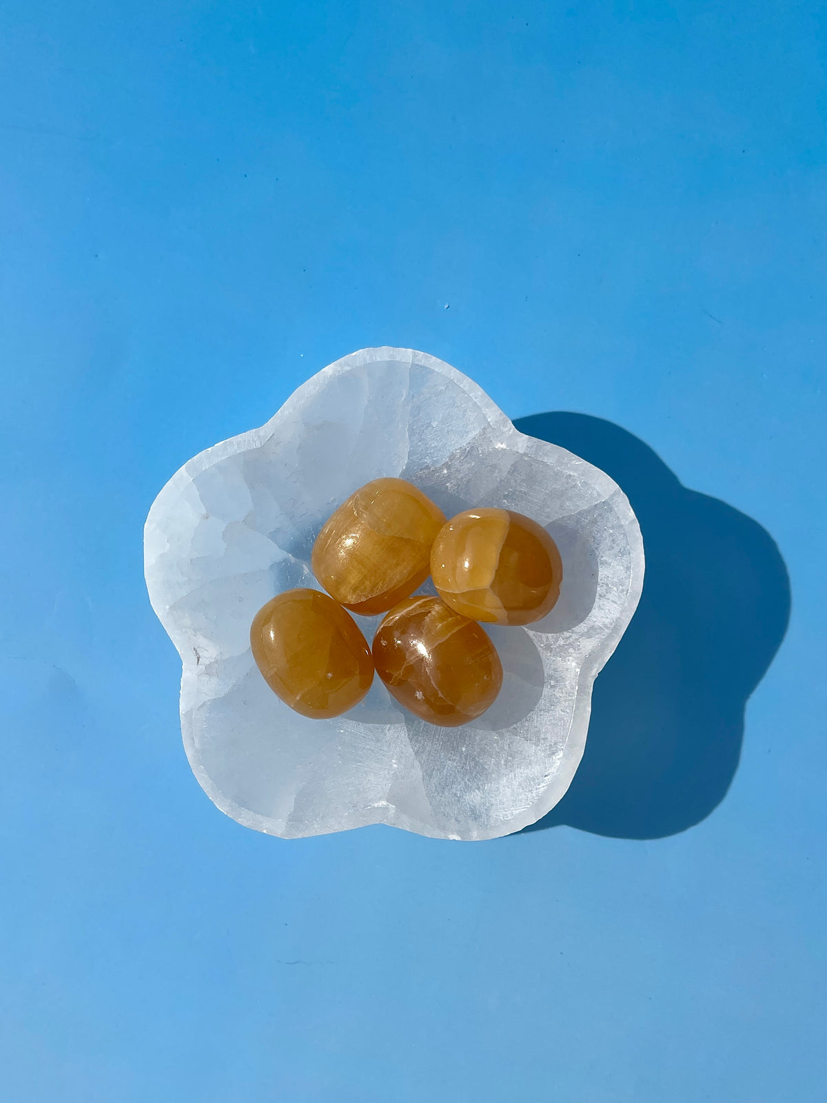 Honey Calcite Tumbles