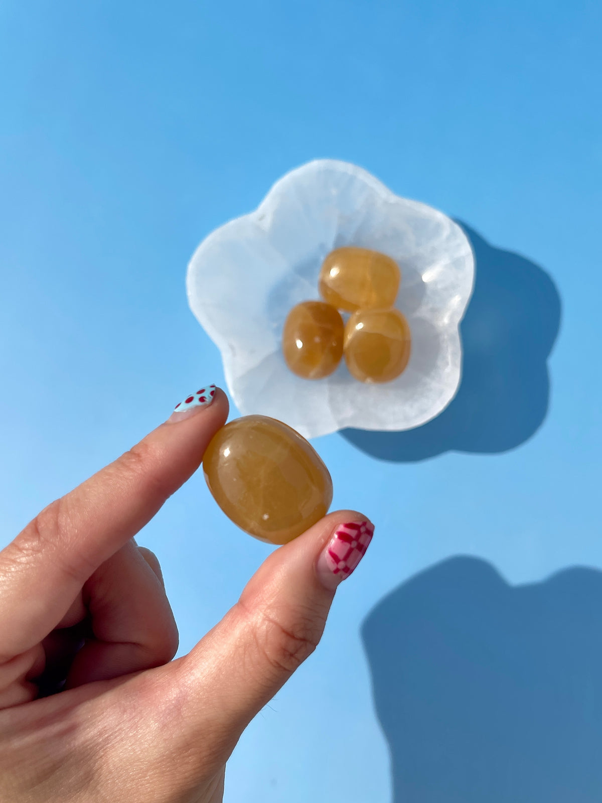 Honey Calcite Tumbles