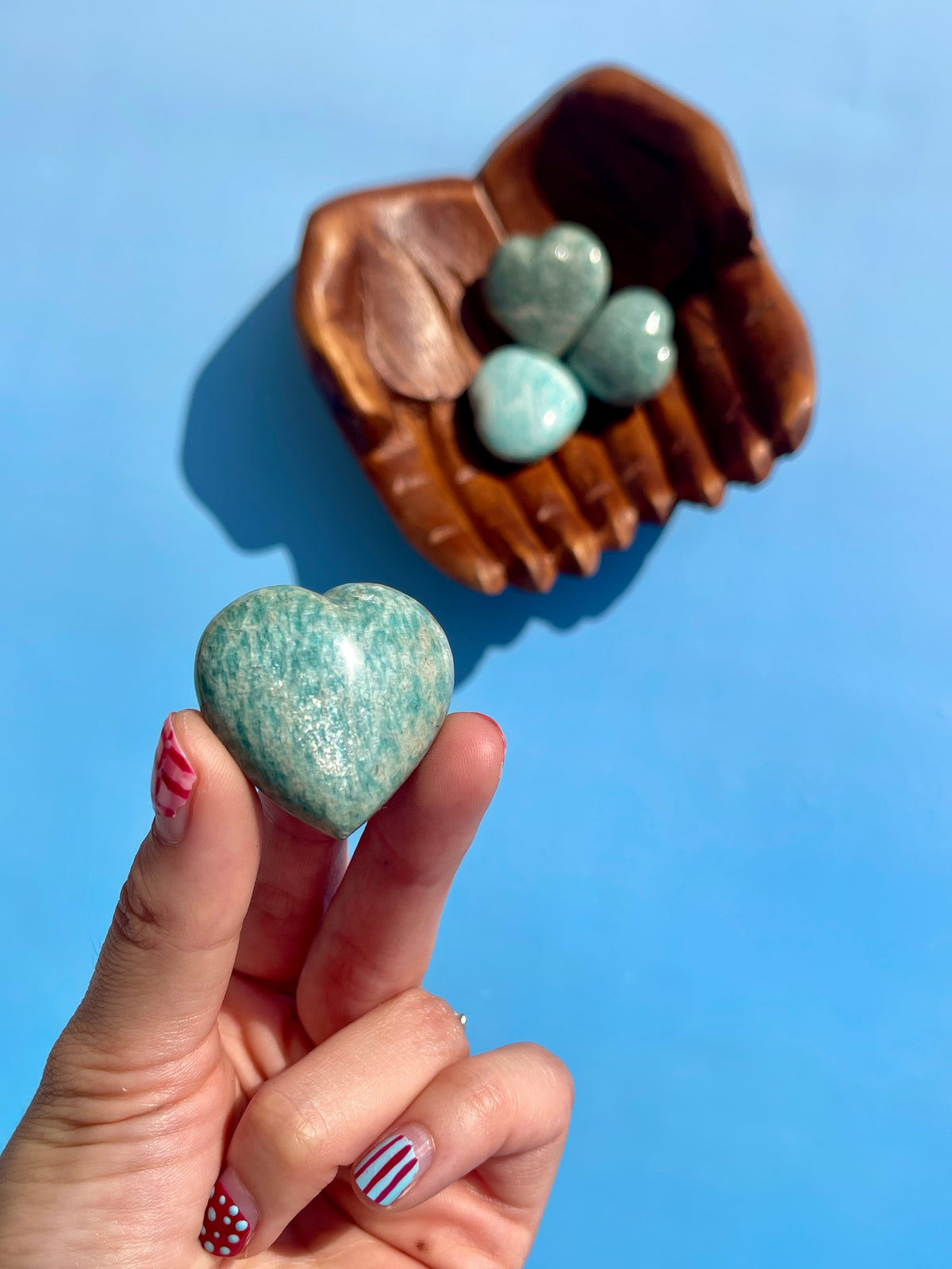 Amazonite Hearts
