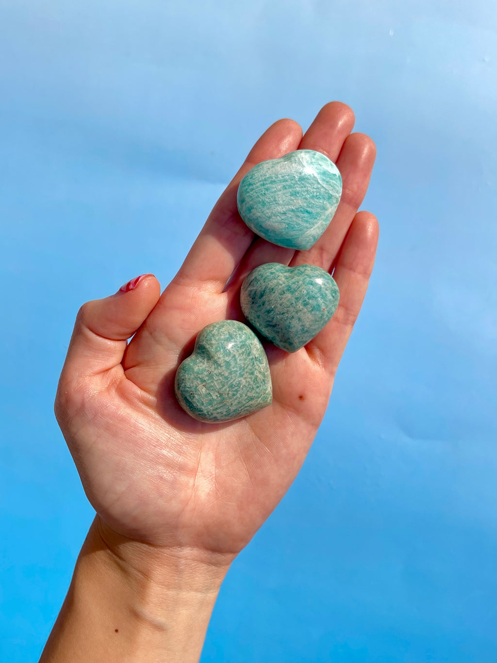Amazonite Hearts