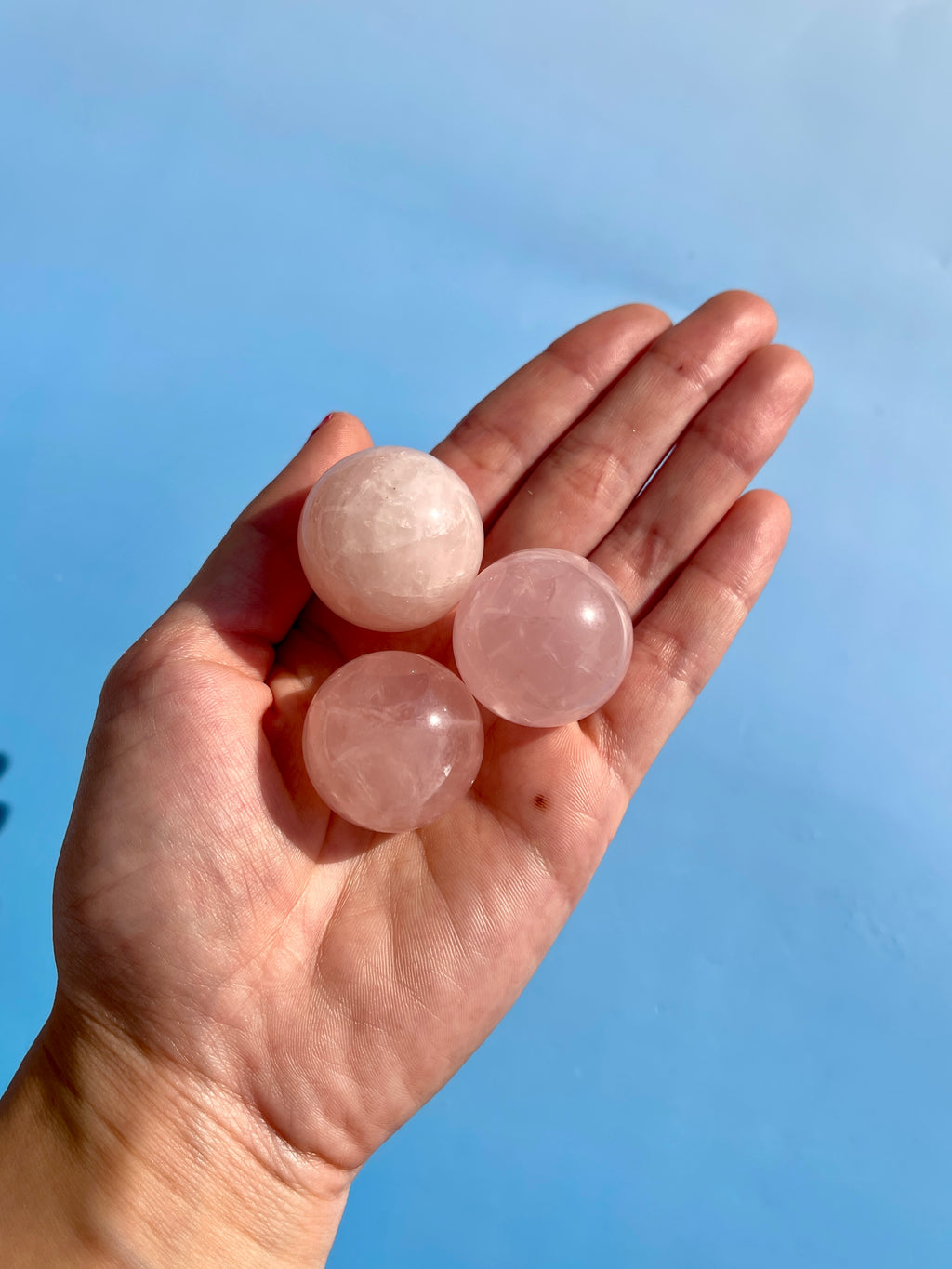 Small Rose Quartz Spheres