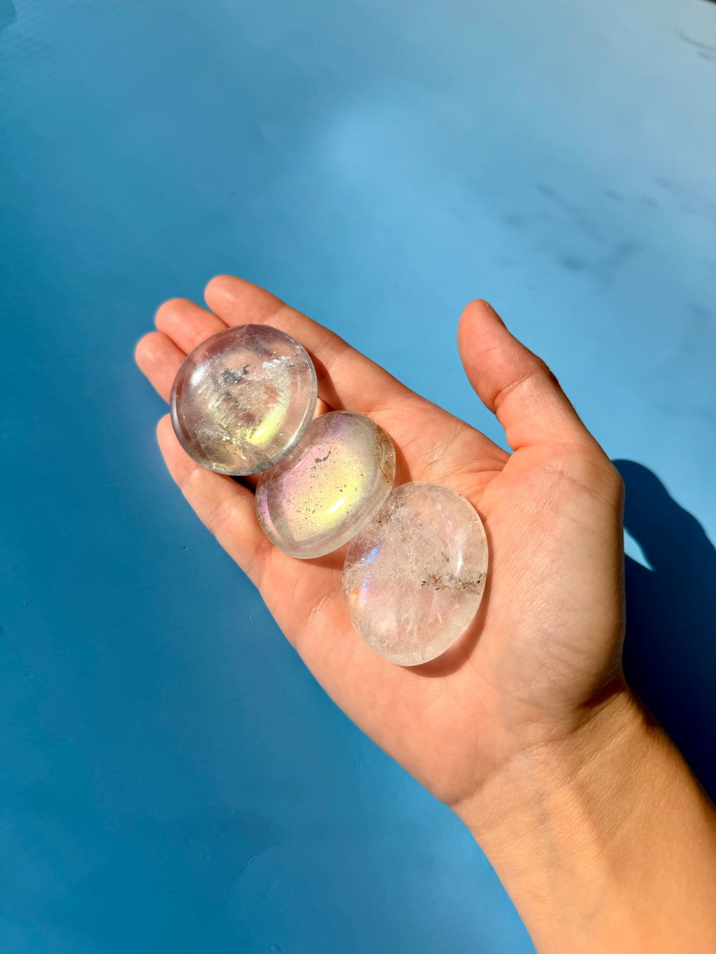 Aura Quartz Flat Stones