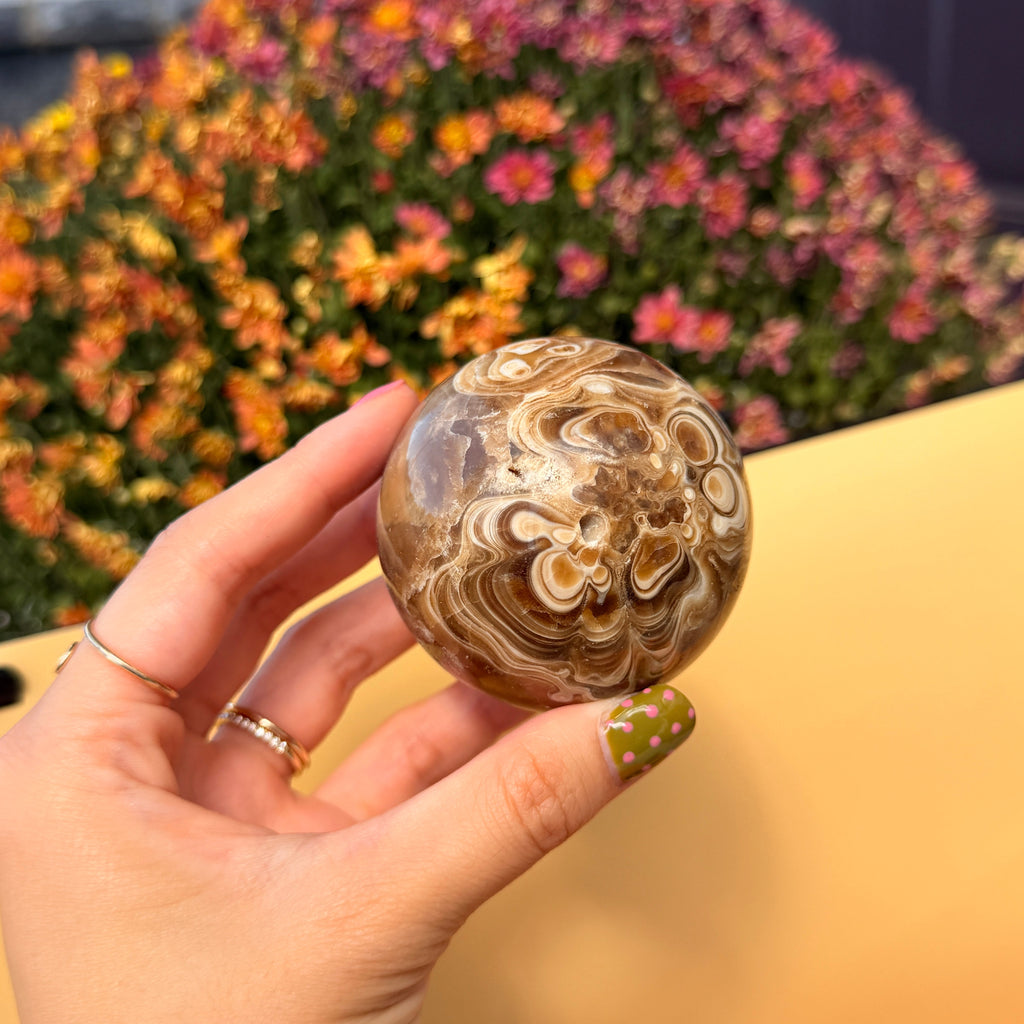 Amber Calcite a.k.a Chocolate Calcite Sphere