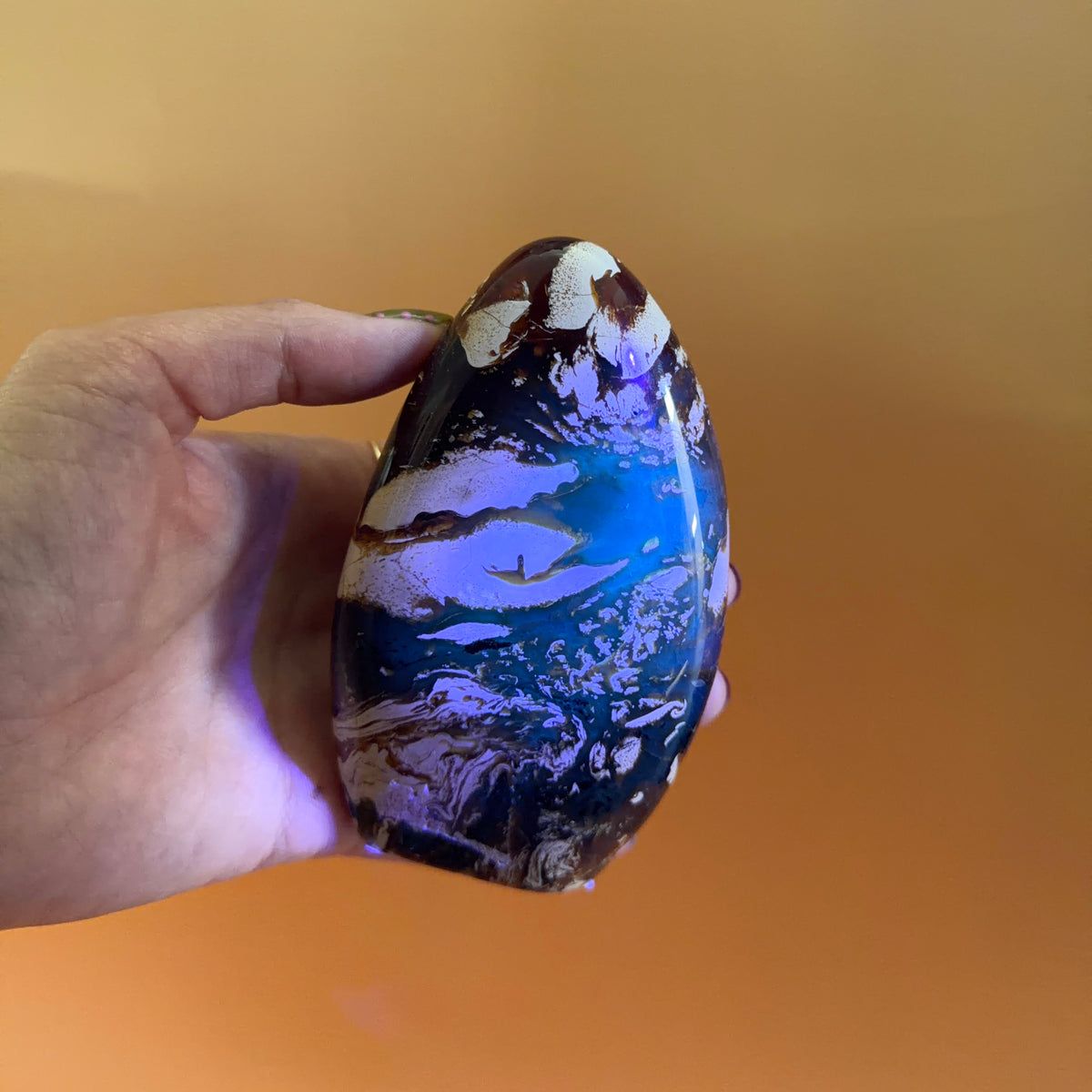 Indonesian Blue Amber Freeform