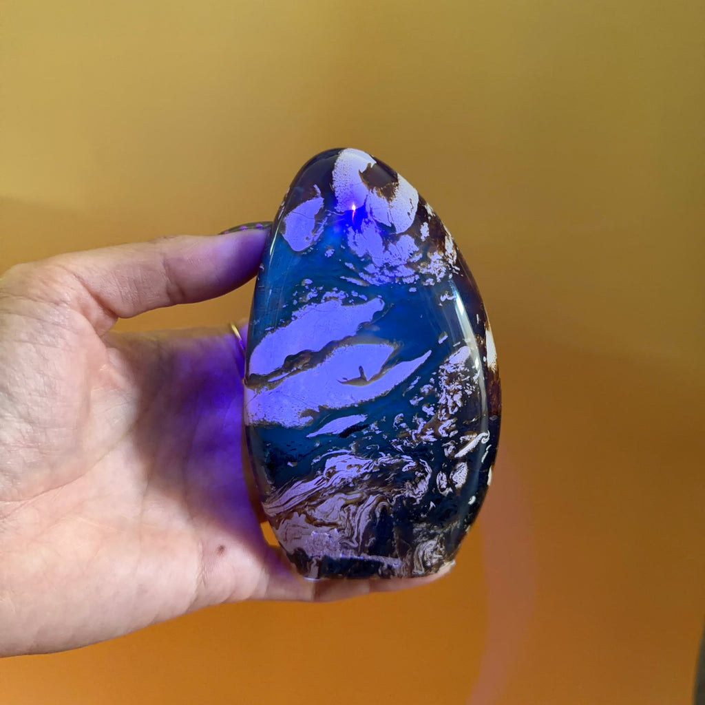Indonesian Blue Amber Freeform