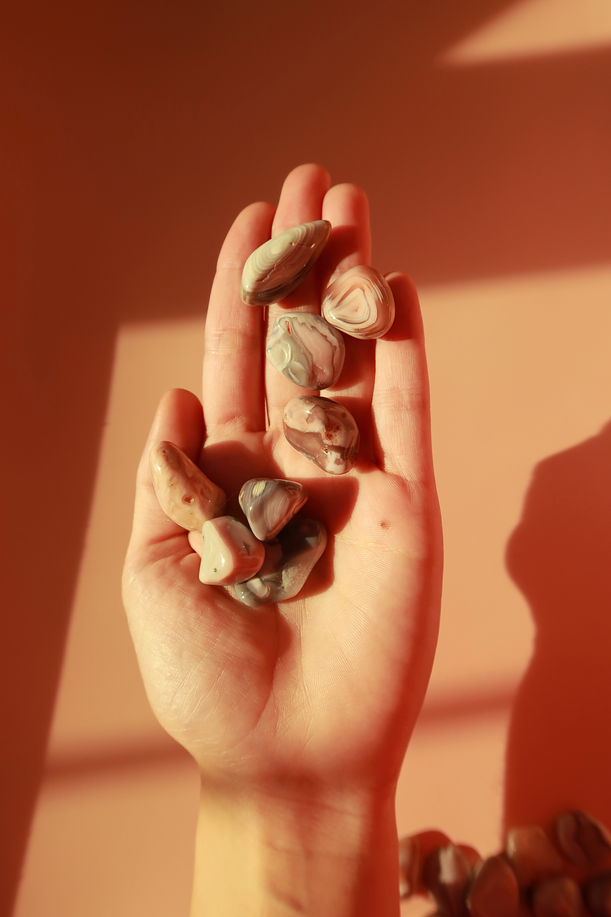 Pink Botswana Agate Tumbles