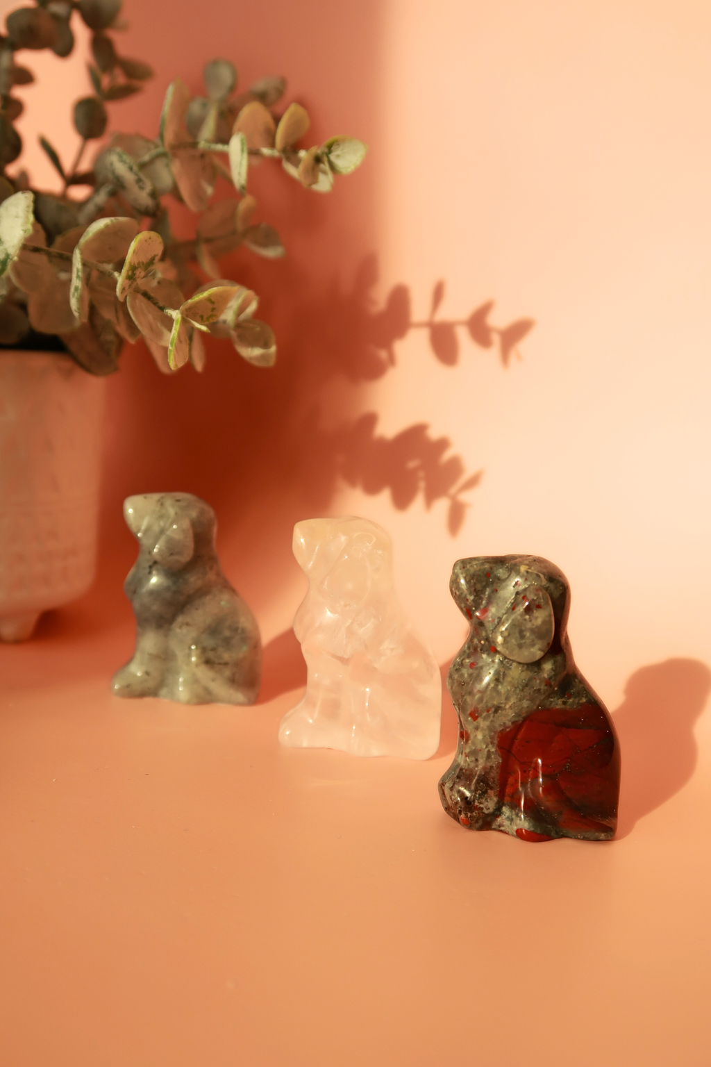 Crystal Dog Carvings