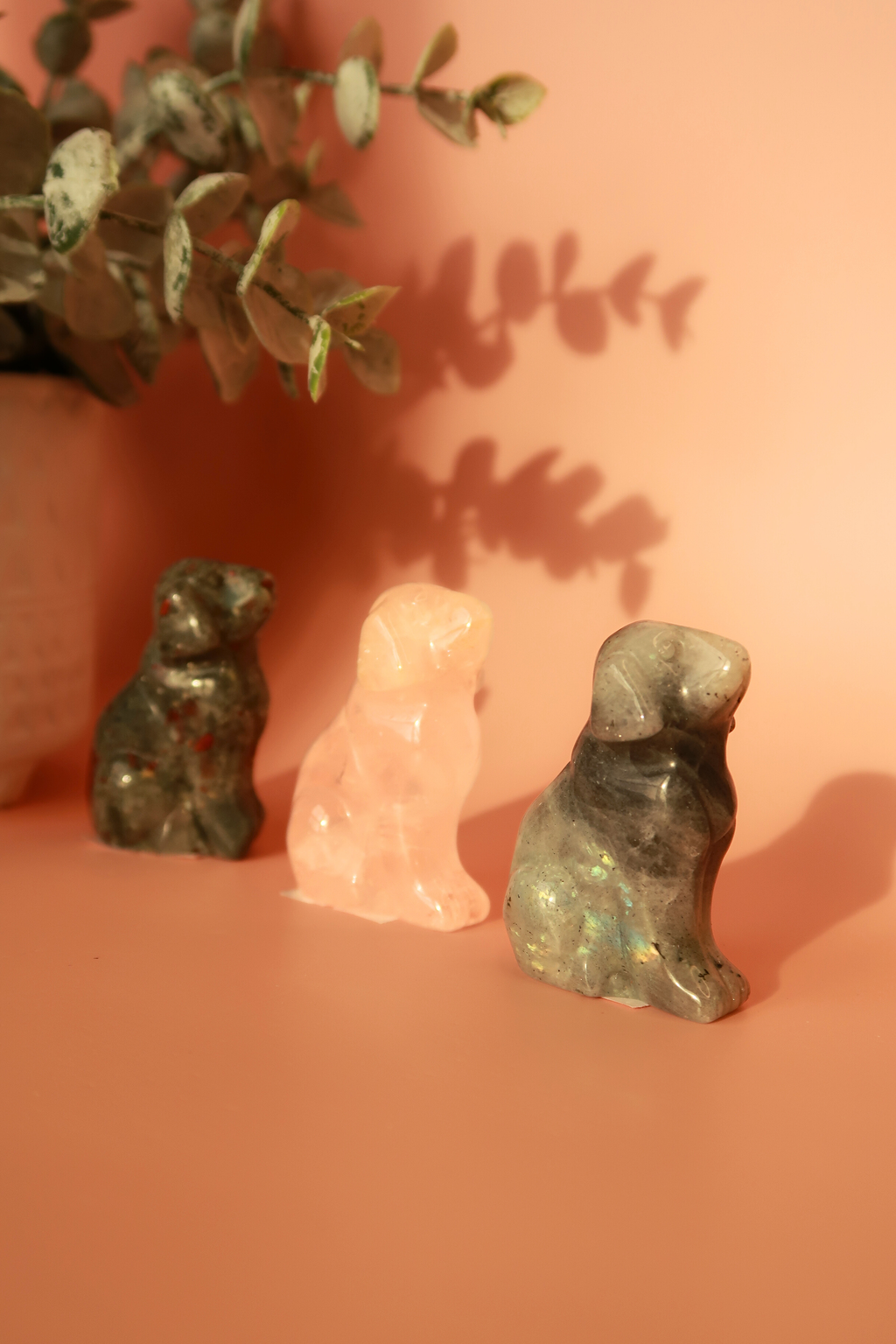 Crystal Dog Carvings