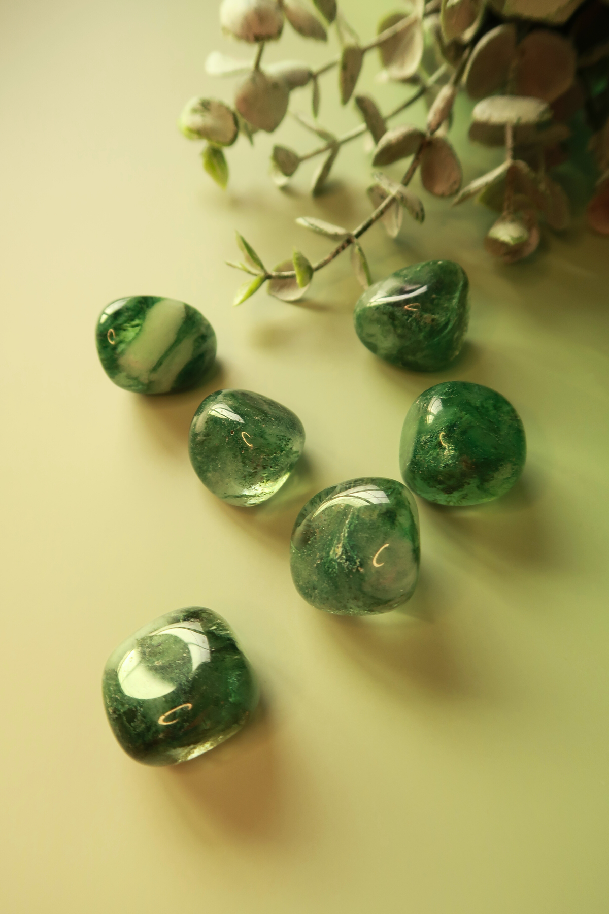 Moss Obsidian Tumbles