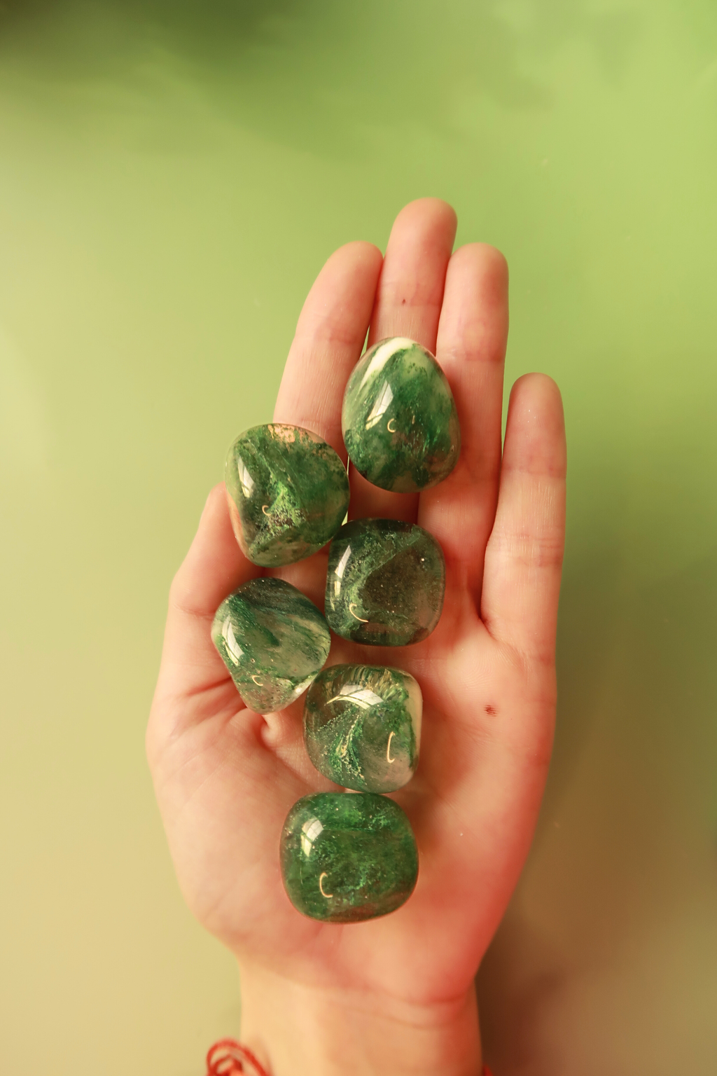 Moss Obsidian Tumbles