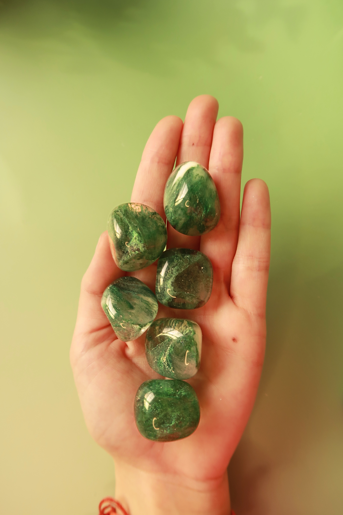 Moss Obsidian Tumbles