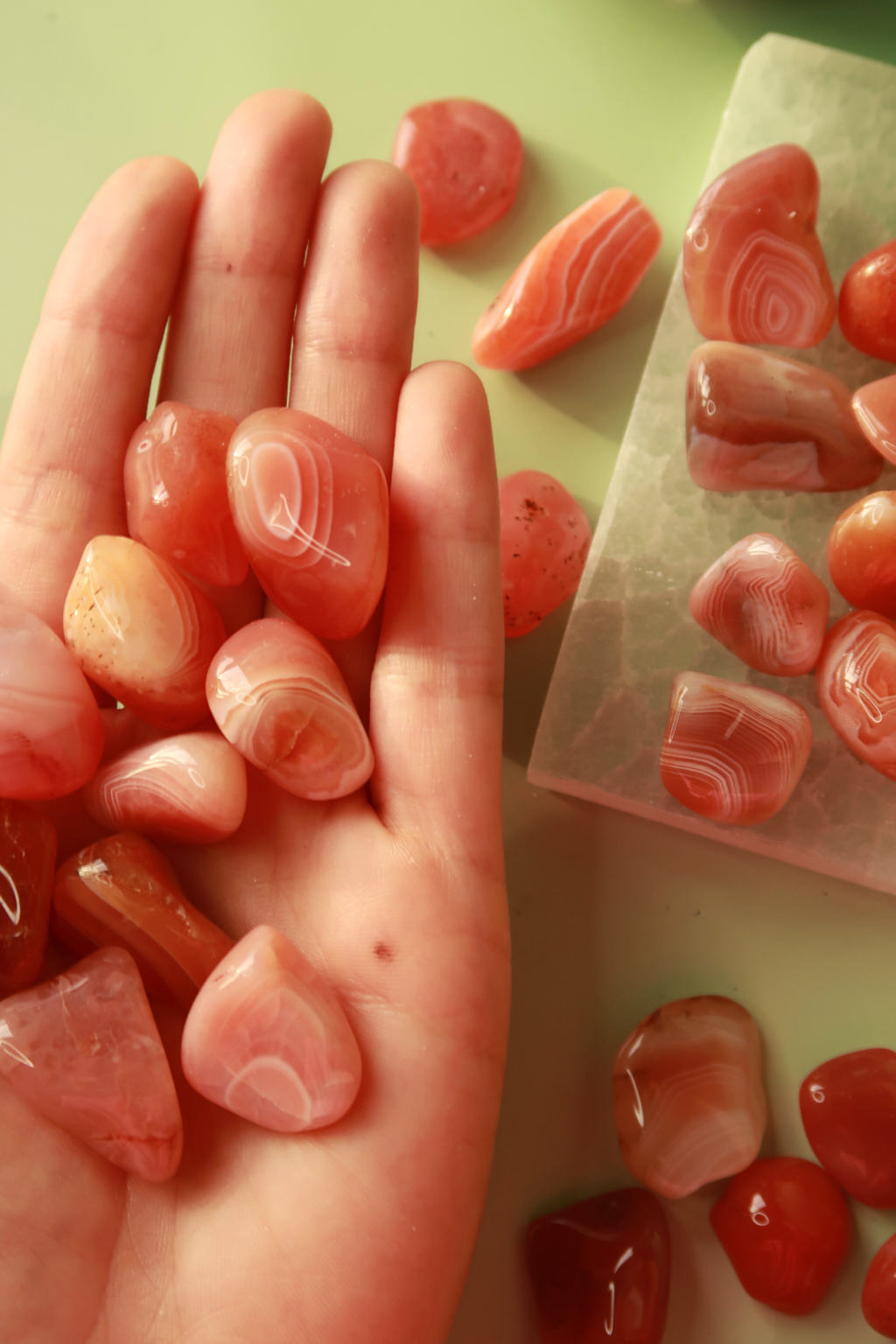 Apricot Agate Tumbles