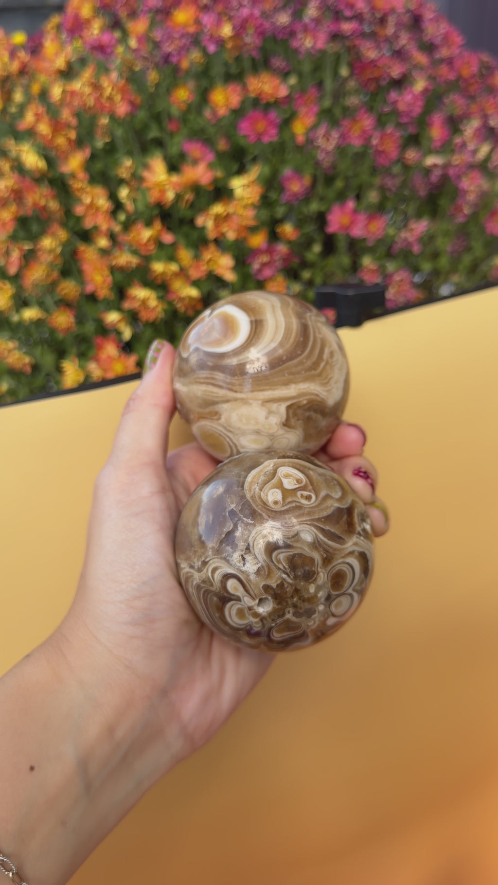 Amber Calcite a.k.a Chocolate Calcite Sphere
