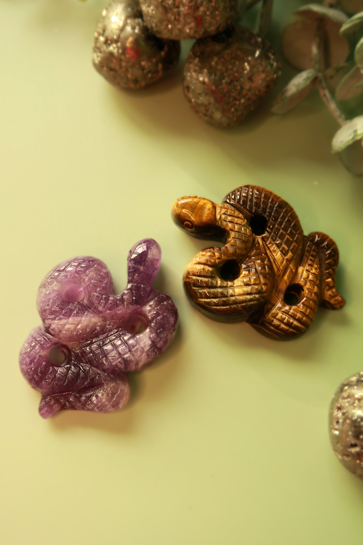 Carved Crystal Snake